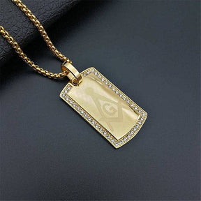 Master Mason Blue Lodge Necklace - Stainless Steel Gold&Silver - Bricks Masons