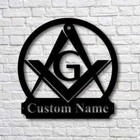 Master Mason Blue Lodge Wall Monogram - Wooden Art - Bricks Masons
