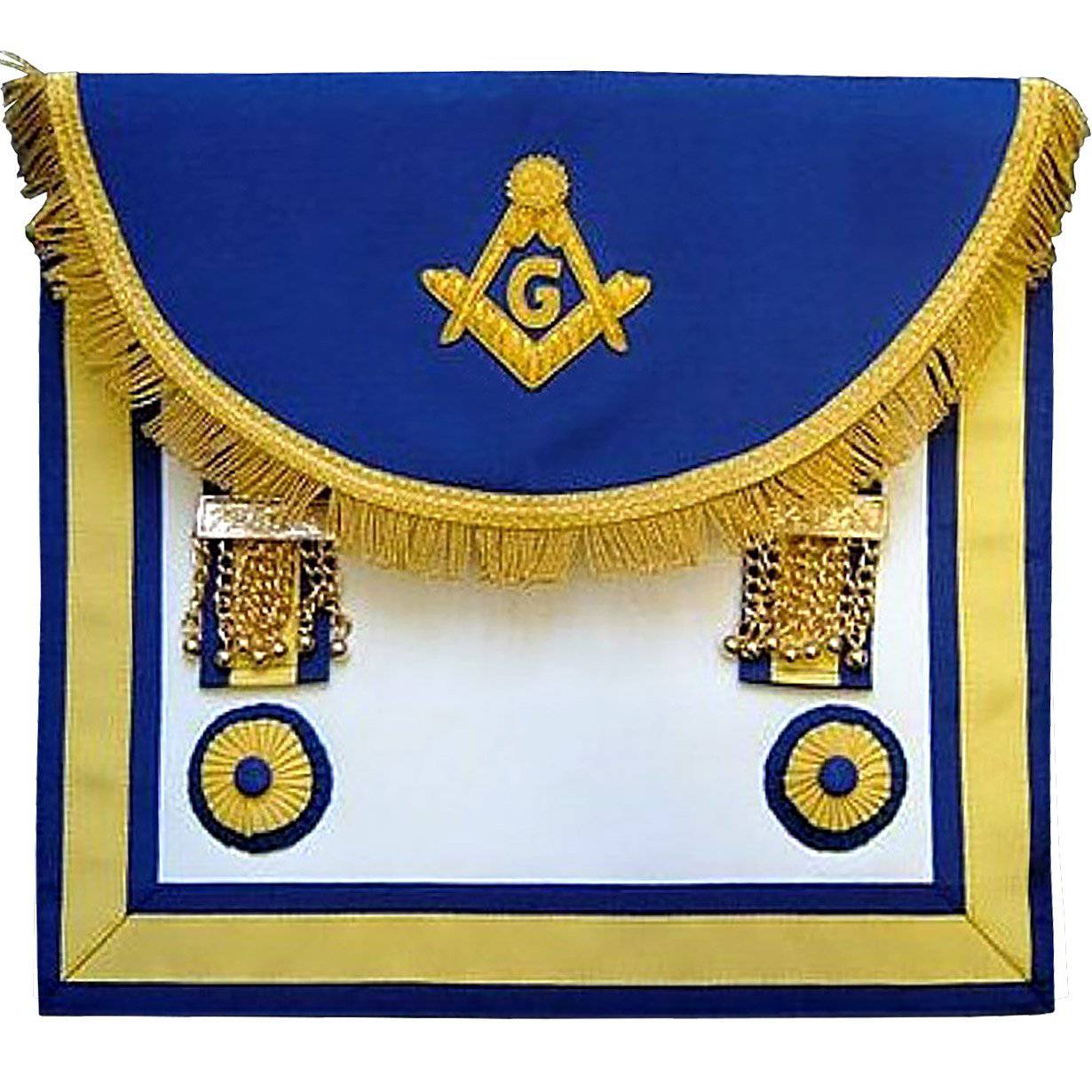 Master Mason Craft Scottish Regulation Apron - Blue Yellow - Bricks Masons