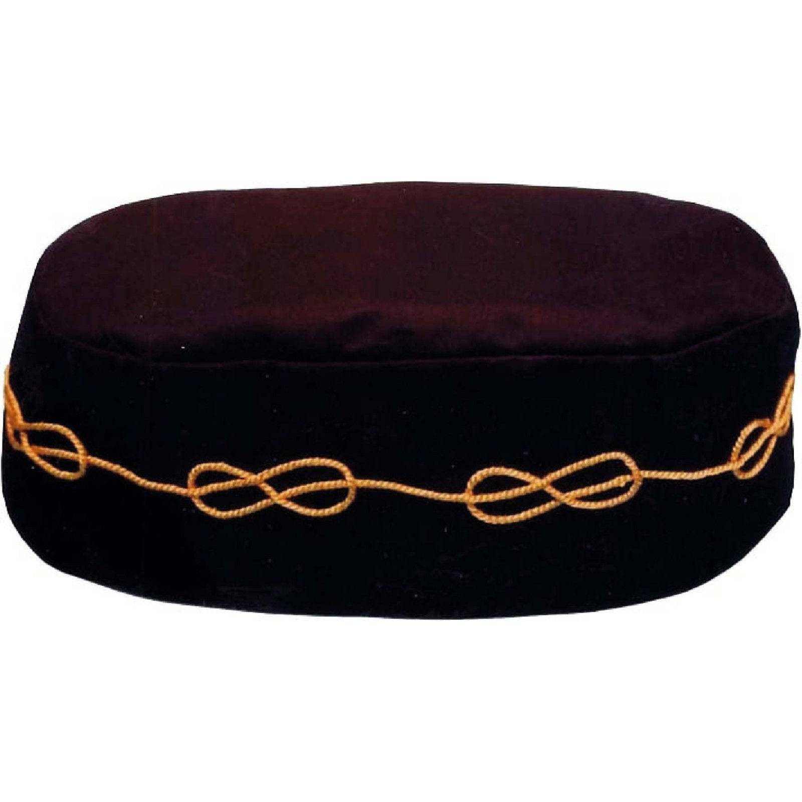Memphis Misraim Crown Cap - Black Handmade Embroidery - Bricks Masons