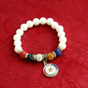 OES Bracelet - White Zinc Alloy - Bricks Masons