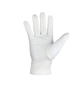 OES Gloves - White Cotton Machine Embroidered Emblem - Bricks Masons