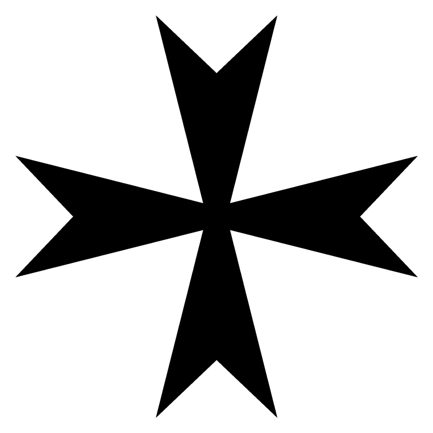 Order Of Malta Commandery Belt - Black Leather - Bricks Masons