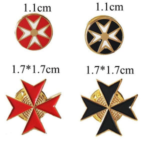 Order Of Malta Lapel Pin - Red Cross - Bricks Masons