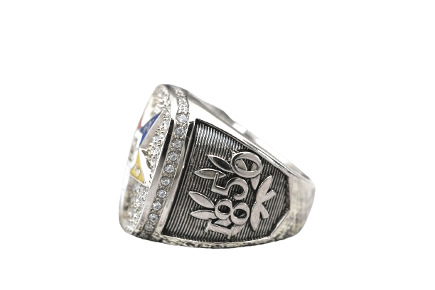 OES Ring  - Order Of The Eastern Star Sterling Silver - Bricks Masons