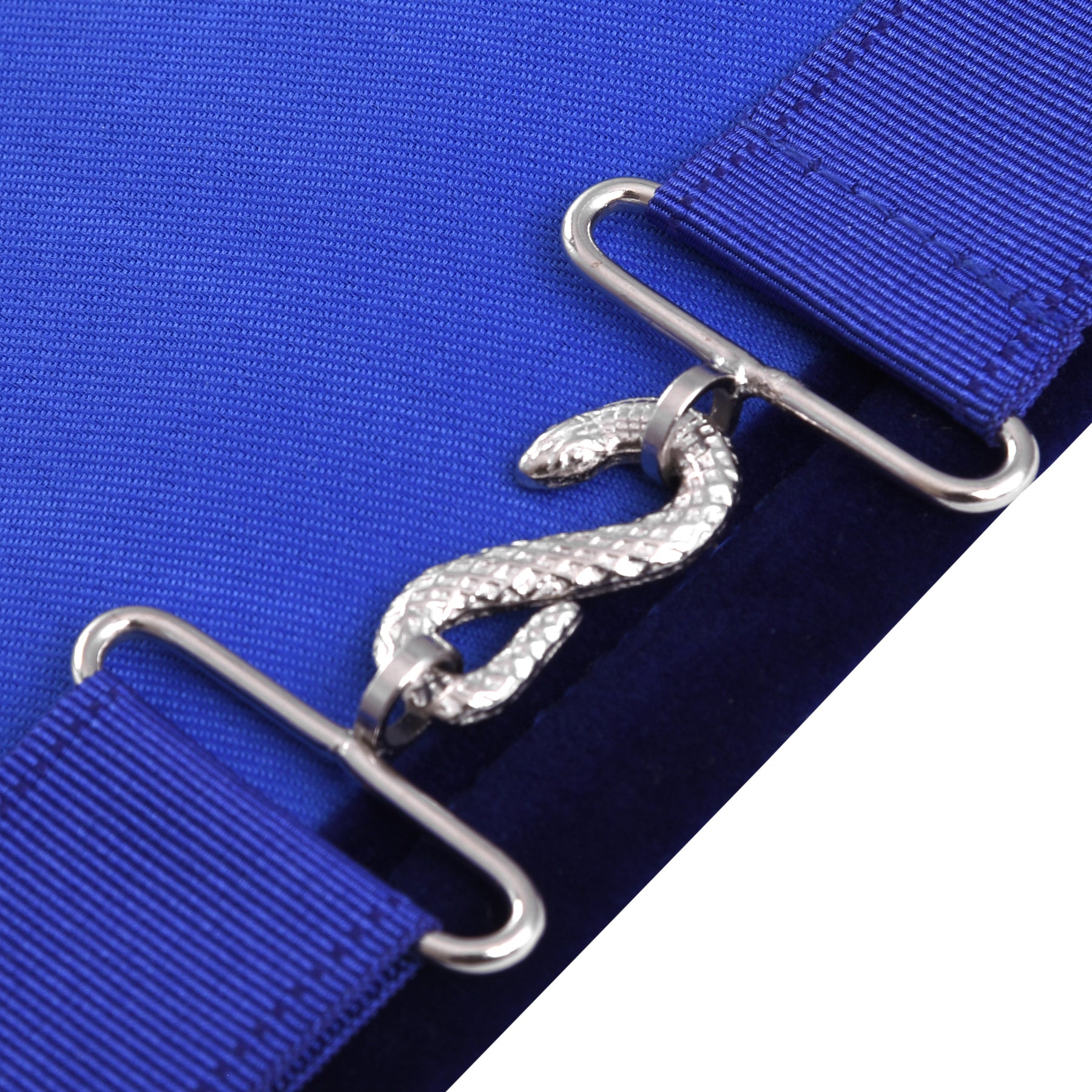 Past Master Blue Lodge Apron - Gold Bullion Emblem With Silver Braid Fringe - Bricks Masons