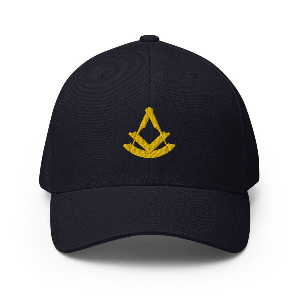 Past Master Blue Lodge Baseball Cap - Golden Embroidery - Bricks Masons