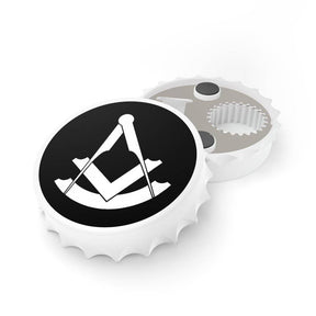 Past Master Blue Lodge Bottle Opener - Black & White - Bricks Masons