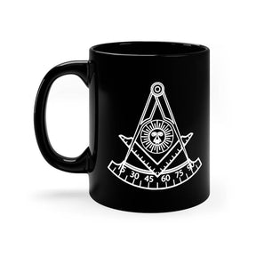 Past Master Blue Lodge Mug - 11oz Black - Bricks Masons