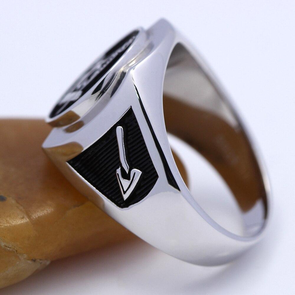 Master Mason Blue Lodge Ring - Compass and Square Sterling Silver