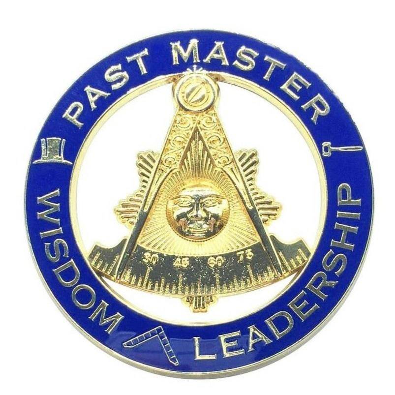 Past Master Blue Lodge Car Emblem - Wisdom And Leadership Medallion