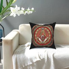 Master Mason Blue Lodge Pillowcase - Compass & Square G Vintage