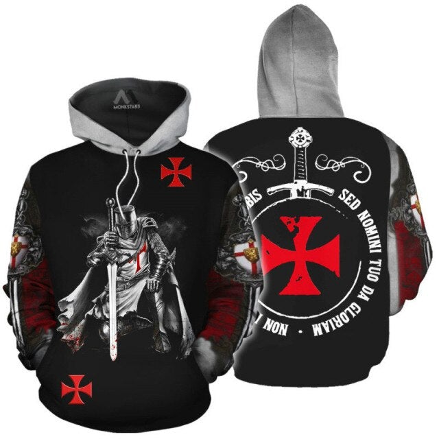 Knights Templar Commandery Hoodie - Medieval - Bricks Masons