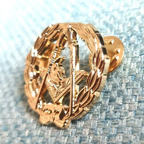 Junior Deacon Blue Lodge Lapel Pin - Wreathed Moon - Bricks Masons