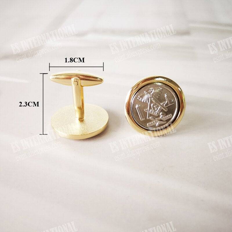 Master Mason Blue Lodge Cufflink - Square & Compass