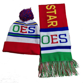 OES Beanie - Knit Warm Pompom and Scarf