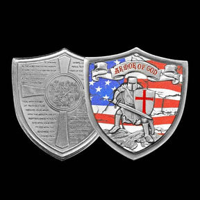 Knights Templar Commandery Coin - Armor of God Ephesians 6:10-18 Shield Cross