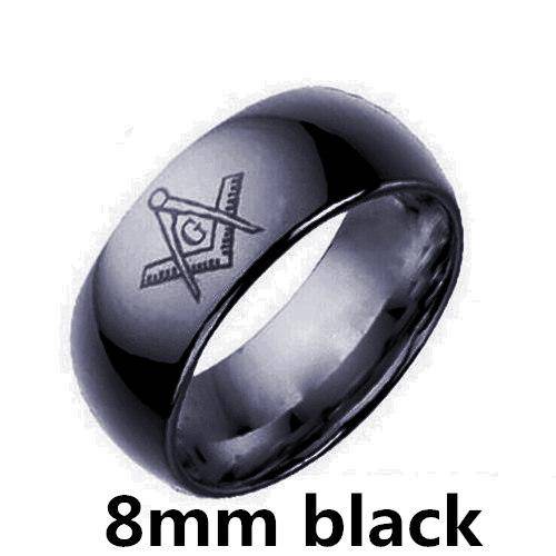 Master Mason Blue Lodge Ring - Le Baiser Square & Compass Smooth Round