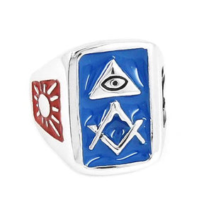 Fellowcraft Blue Lodge Ring - [Black & Blue]