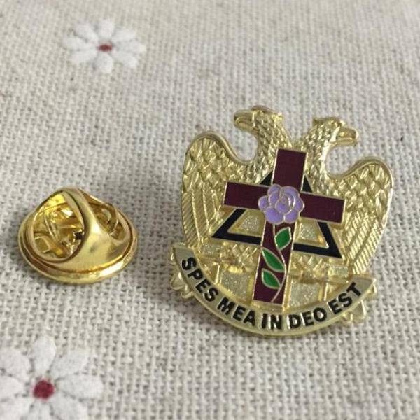 32nd Degree Scottish Rite Lapel Pin - Rose Croix Cross