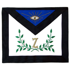 4th Degree Scottish Rite Apron - Black Moire Hand Embroidery