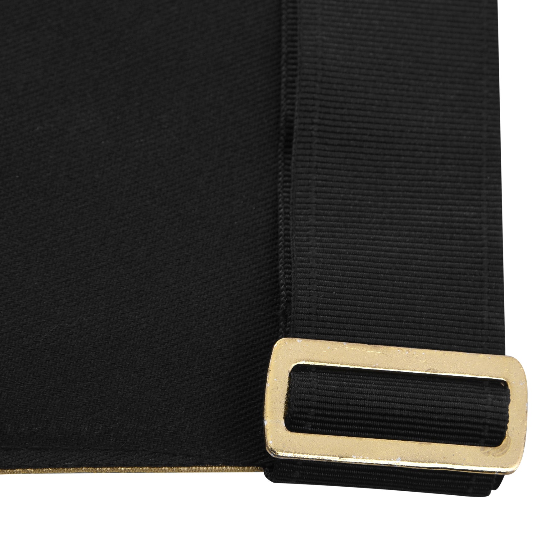 Scottish Rite Apron - Black Velvet With Gold Machine Embroidery - Bricks Masons