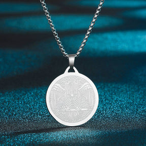 Scottish Rite Necklace - Wings Down Pendant (Gold & Silver) - Bricks Masons