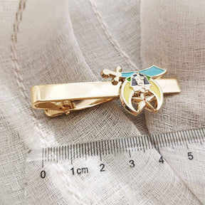 Shriners Tie Clip - Metal Gold Plated - Bricks Masons
