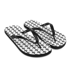 Master Mason Blue Lodge Flip-Flops - Black and White - Bricks Masons