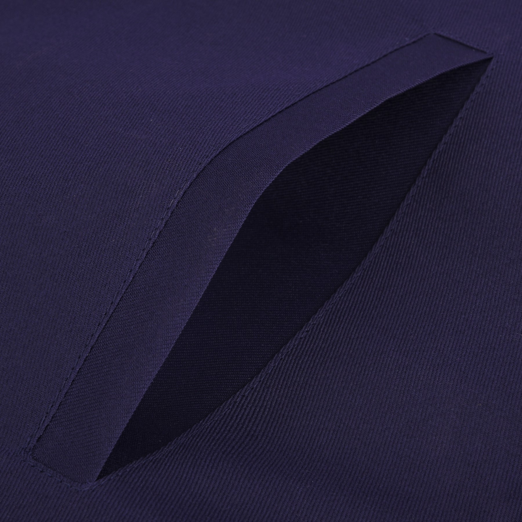 Treasurer Blue Lodge Officer Apron -  Navy Velvet With Silver Embroidery Thread - Bricks Masons