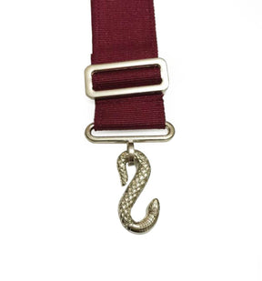 Universal Apron Belt Extender - Maroon Belt with Silver/Gold Clasp - Bricks Masons