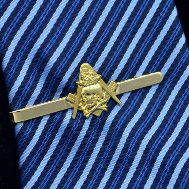 Widows Sons Tie Bar - (Silver & Gold) - Bricks Masons