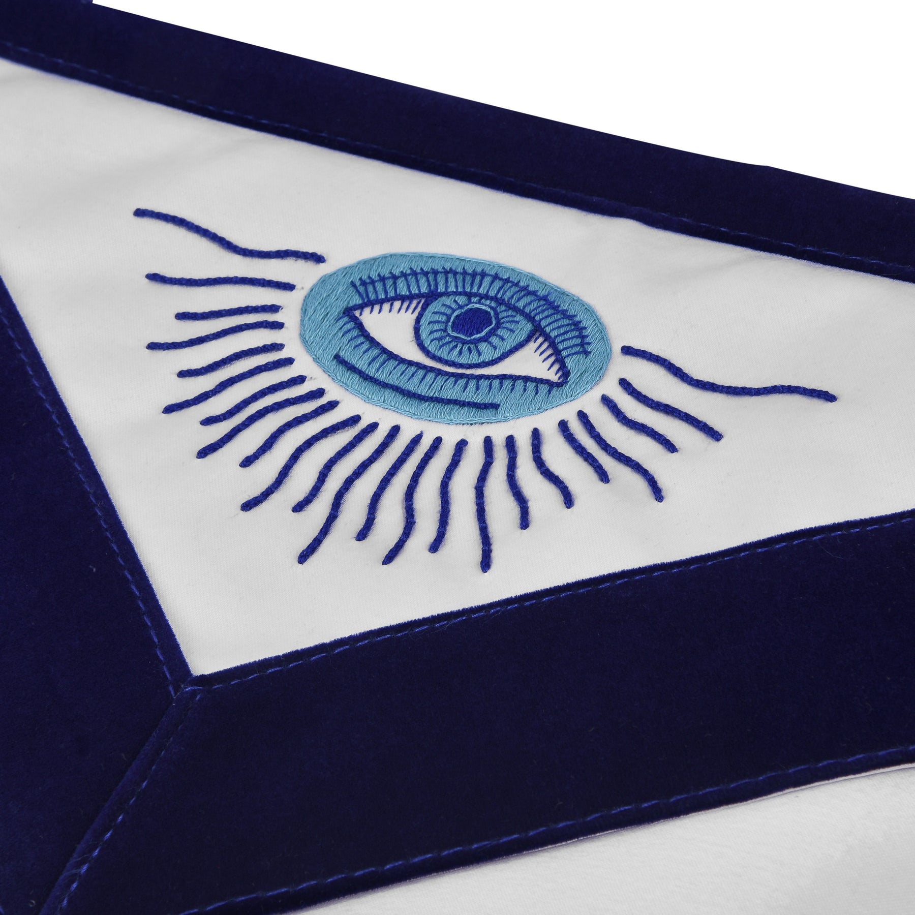 Worshipful Blue Lodge Officer Apron - Royal Blue with Wreath - Bricks Masons