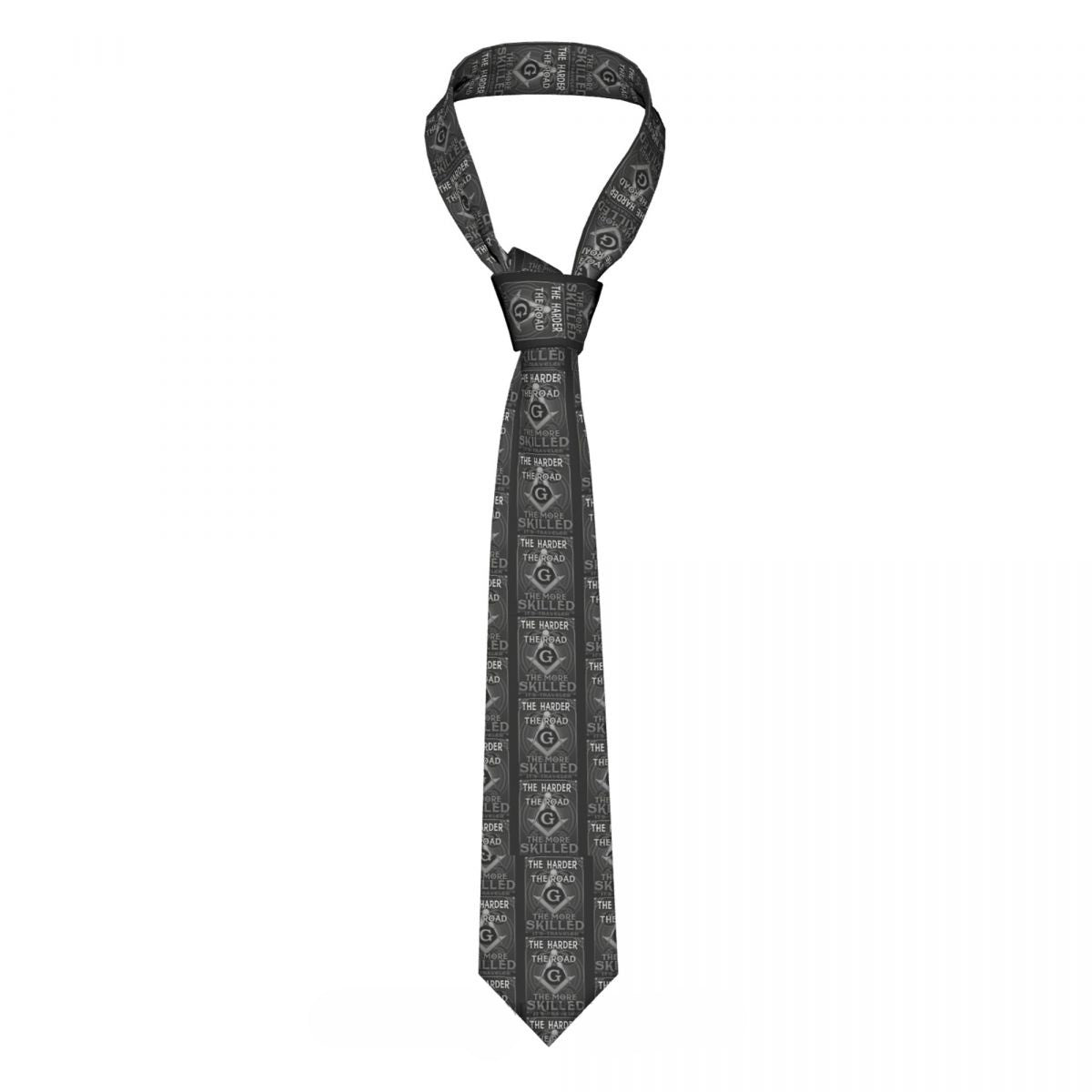 Master Mason Blue Lodge Necktie - Gray - Bricks Masons