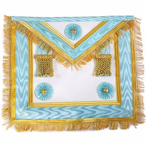 Master Mason Blue Lodge Canada Regulation Apron - Sky Blue with Rosettes - Bricks Masons