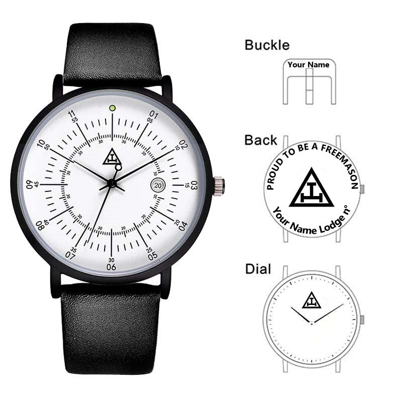 Royal Arch Chapter Wristwatch - Leather Straps - Bricks Masons