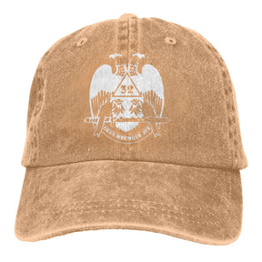 32nd Degree Scottish Rite Baseball Cap - Wings Down Various Colors - Bricks Masons