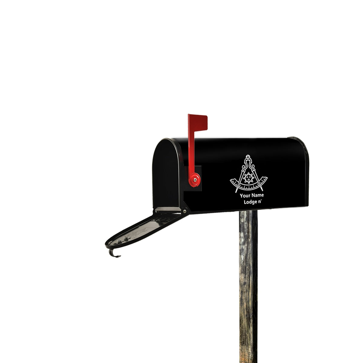 Past Master Blue Lodge California Regulation Mailbox Cover - Magnetic & Waterproof - Bricks Masons