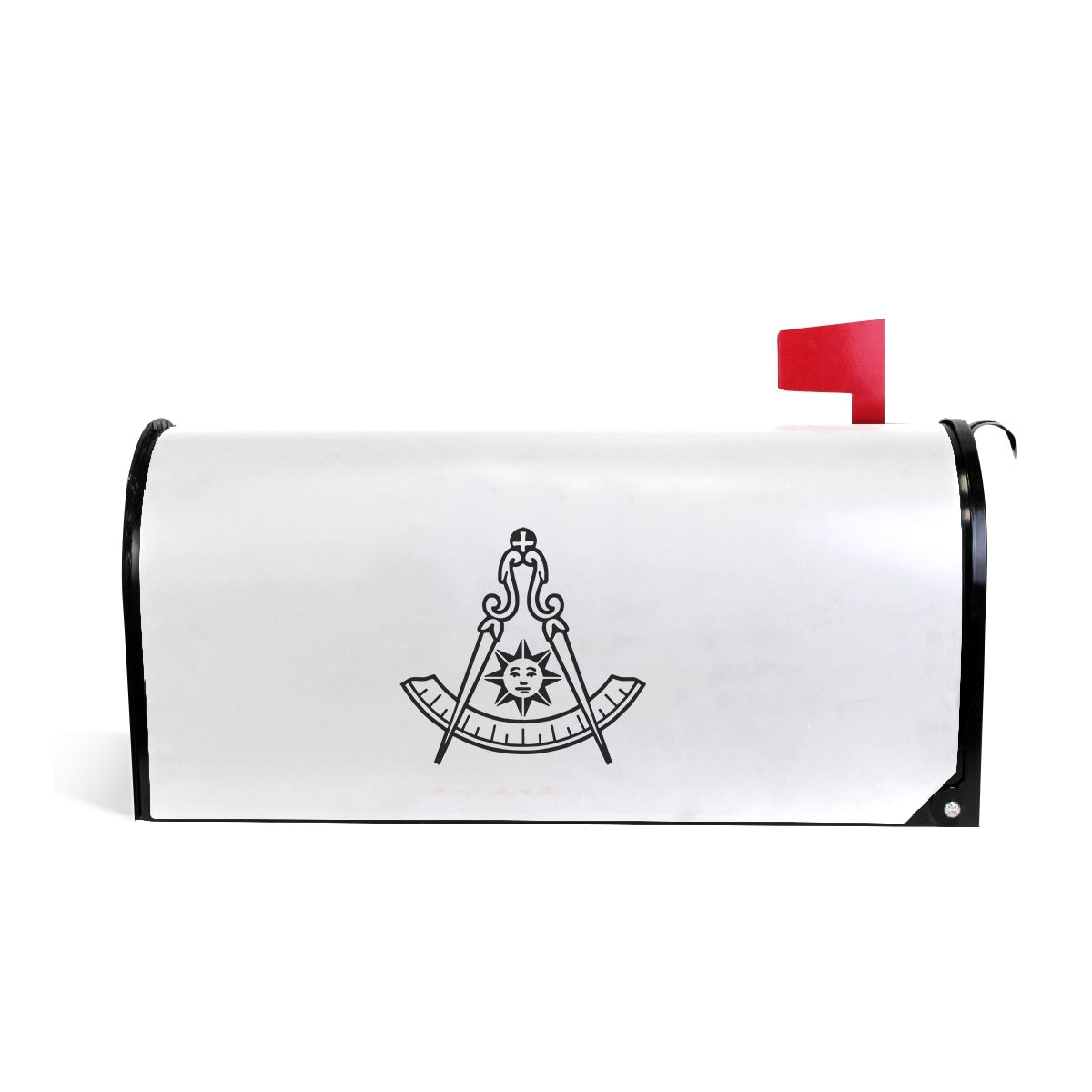 Past Master Blue Lodge California Regulation Mailbox Cover - Magnetic & Waterproof - Bricks Masons