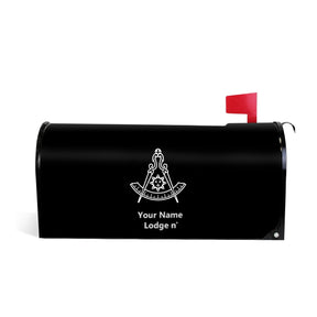 Past Master Blue Lodge California Regulation Mailbox Cover - Magnetic & Waterproof - Bricks Masons