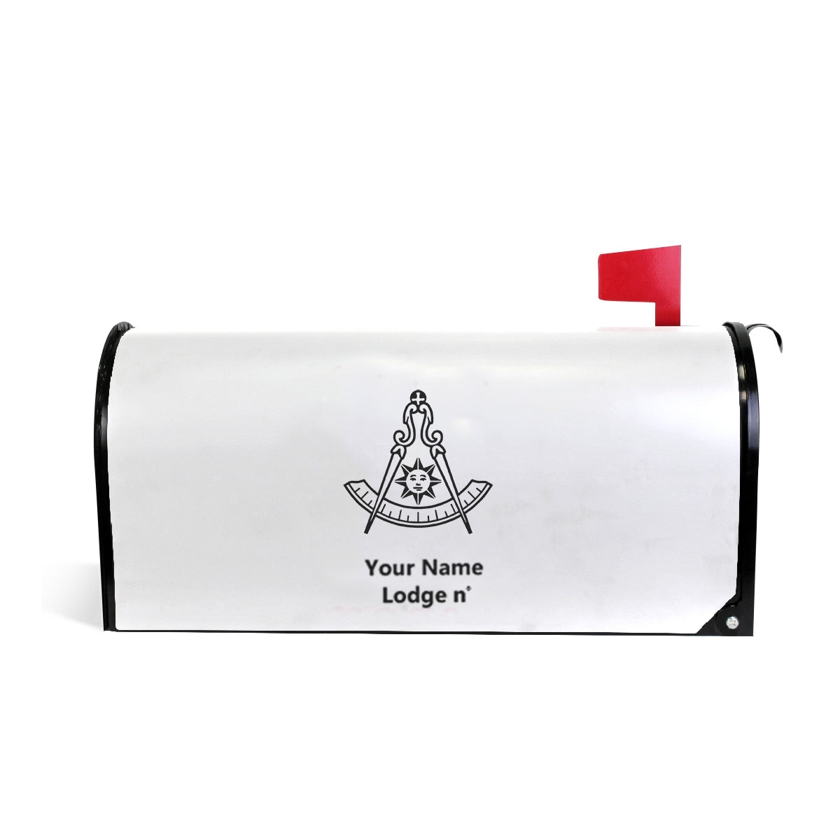 Past Master Blue Lodge California Regulation Mailbox Cover - Magnetic & Waterproof - Bricks Masons