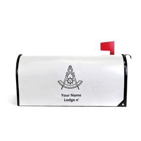 Past Master Blue Lodge California Regulation Mailbox Cover - Magnetic & Waterproof - Bricks Masons