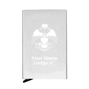 33rd Degree Scottish Rite Credit Card Holder - Wings Down Various Colors - Bricks Masons