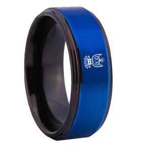 33rd Degree Scottish Rite Ring - Wings Up Blue Tungsten - Bricks Masons