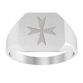 Order Of Malta Commandery Ring - Sterling Silver - Bricks Masons