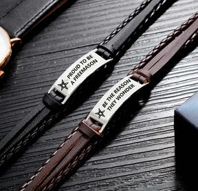 OES Bracelet - Black & Brown - Bricks Masons