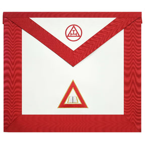 Chaplain Royal Arch Chapter Apron - Red Machine Embroidery - Bricks Masons