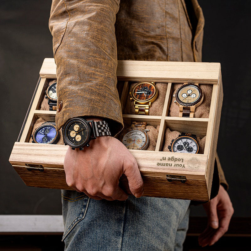 Grand Master Blue Lodge Watch Case - (8 Slots) - Bricks Masons