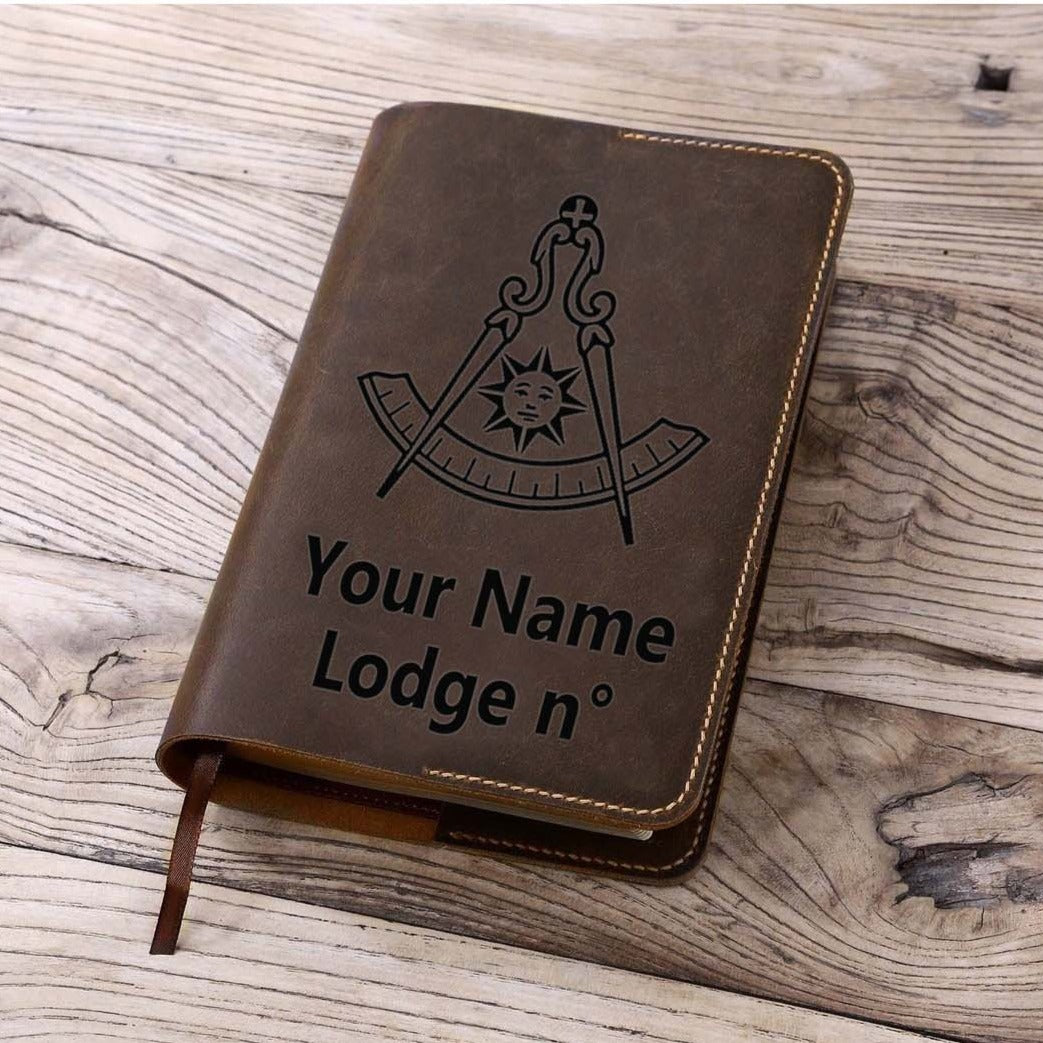 Past Master Blue Lodge California Regulation Book Cover - Leather - Bricks Masons