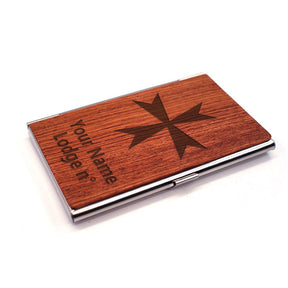 Order Of Malta Commandery Business Card Holder - (RFID Protection) - Bricks Masons